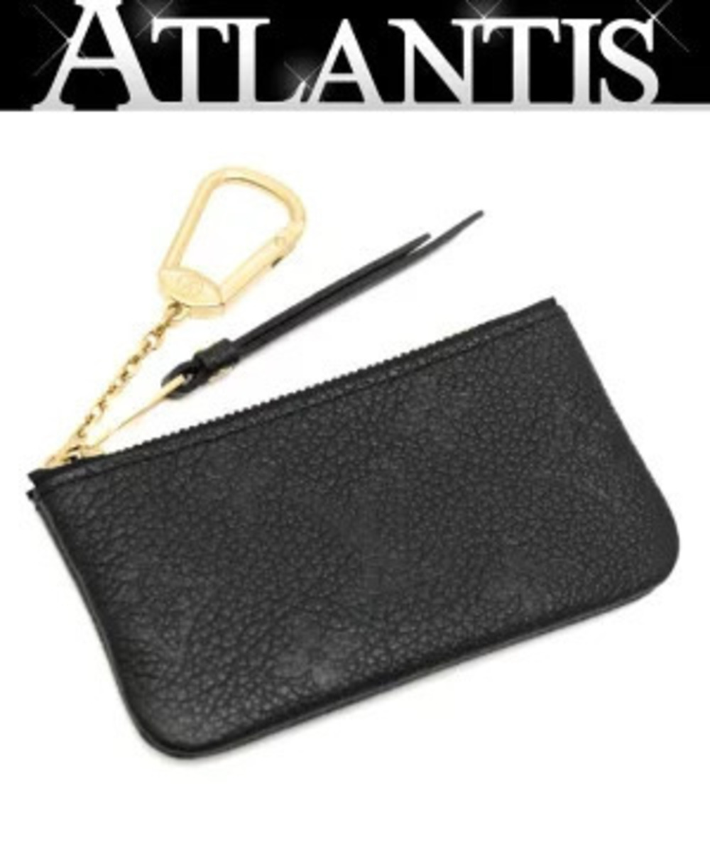 Louis Vuitton Pochette Key Case Wallet ring coin Monogram Empreinte black
